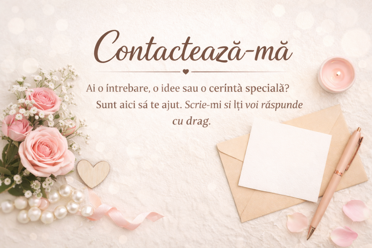 Contactează Creations by Kristine pentru întrebări sau comenzi personalizate. Răspund cu drag fiecărui mesaj.