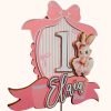 Personalised 3D Ballerina Bunny cake topper with custom name and age for girls