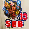 Custom 3D birthday cake topper Night Friends, Model 2 design.