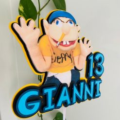 Topper tort personalizat 3D Amicul Jucăuș cu nume și vârstă pentru copii