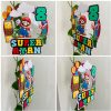 Close-up of the handcrafted 3D layered details on the speed hero cake decoration.